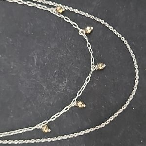 Sterling silver and pyrite necklace